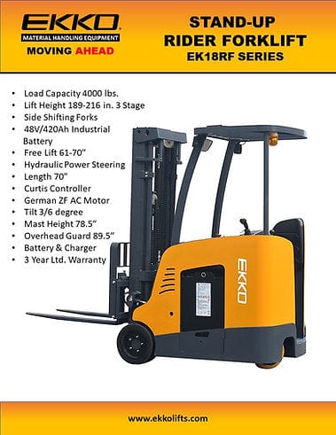 Ekko Stand-up Rider Forklift EK18RF