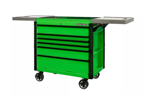 Extreme Tools EX Series 41" 6 Drawer Stainless Steel Sliding Top Tool Cart with Bumpers