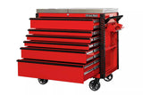 Extreme Tools EX Series 41" 6 Drawer Stainless Steel Sliding Top Tool Cart with Bumpers