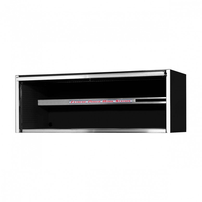 Extreme Tools Exq Series 72"W X 30"D Professional Extreme Power Workstation Hutch  Black W Chrome Handle EXTEX7201HCQBKCR
