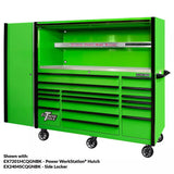 Extreme Tools EXQ Series 72"W x 30"D 17 Drawer Professional Triple Bank Roller Cabinets