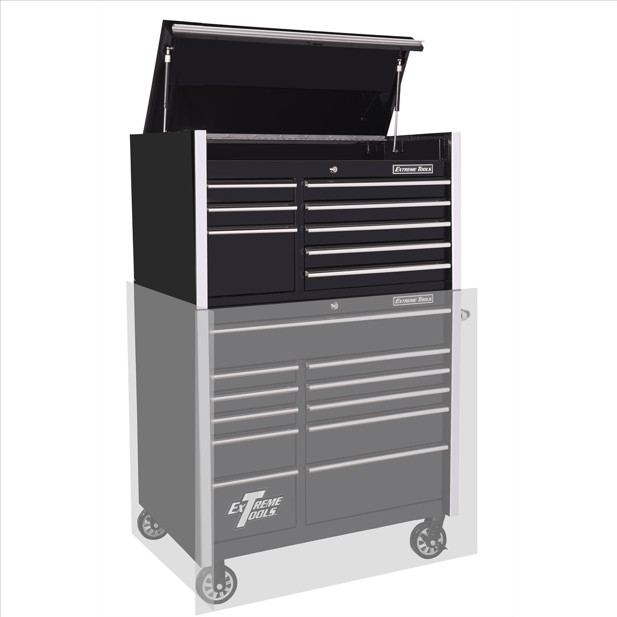 Extreme Tools 41" 8-Drawer Top Chest, Black EXTRX412508CHBK