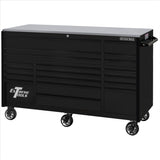 Extreme Tools Rx Series 72" 19 Drwr 25" Dp Roller Cab, Mat Blck EXTRX722519RCMBBK-X