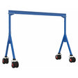 Vestil Steel Fixed Height Gantry Crane with Pneumatic Rubber Casters 15 Ft. 4000 Lb. Capacity Blue-FHS-4-15-PNU