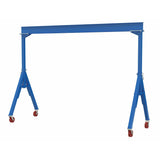 Vestil steel Fixed Gantry Crane with V-Groove Cast Iron Casters 10 Ft. 6000 Lb. Capacity Blue- FHS-6-10-VG