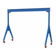 Vestil Steel Fixed Gantry Crane with V-Groove Cast Iron Casters 20 Ft. 6000 Lb. Capacity Blue- FHS-6-20-VG