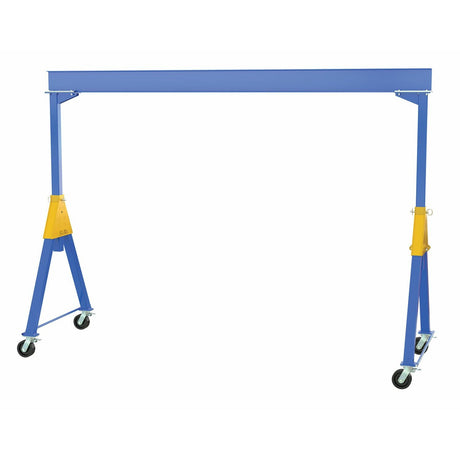Vestil Steel Knockdown Fixed Gantry Crane with Total Locking Phenolic Casters 20 Ft. 6000 Lb. Capacity Blue- FHSN-6-20-TLC