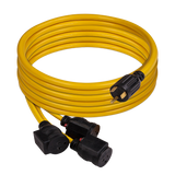 Firman 1101 25' Heavy Duty TT-30P to (3)5-20R Portable Generator Power Cord With Storage Strap