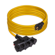 Firman 1120 25' Heavy Duty L14-30P to (4) 5-20R Power Cord With Storage Strap