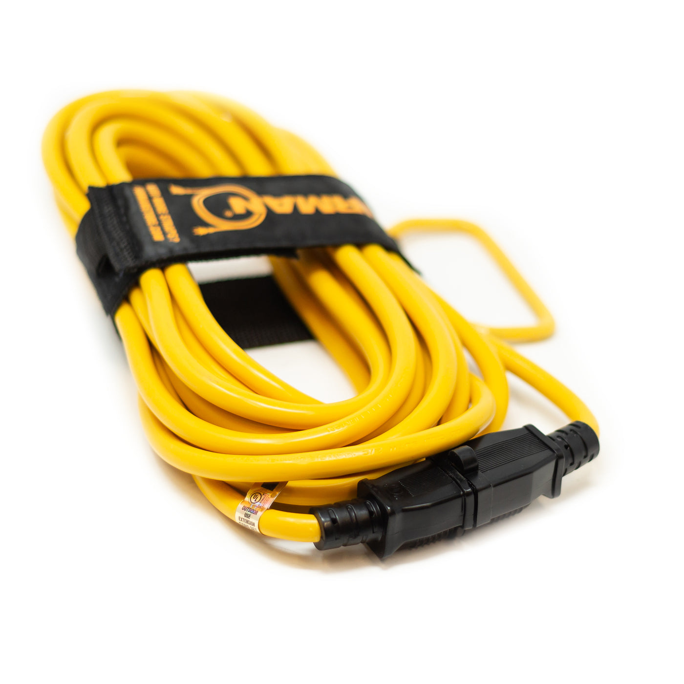 Firman 2005 25' Heavy Duty 5-15P to 5-15R Generator Utility Power Cord With Storage Strap
