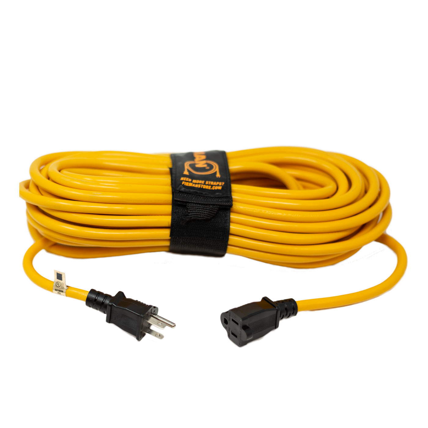 Firman 2010 50' Medium Duty 5-15P to 5-15R Generator Utility Power Cord With Storage Strap