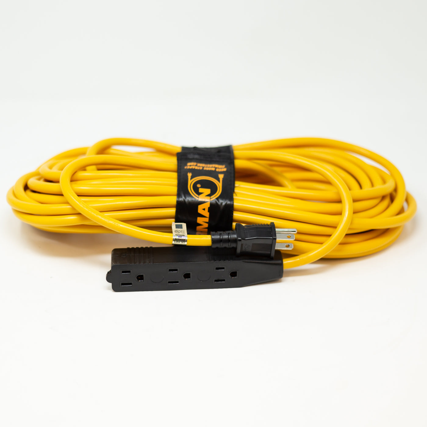 Firman 2020 50' Medium Duty 5-15P to (3) 5-15R Generator Utility Power Cord With Storage Strap