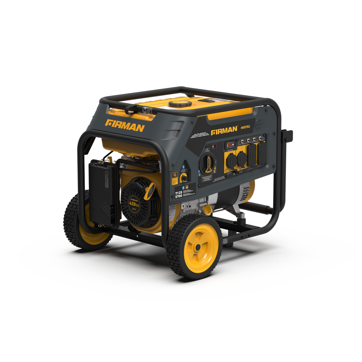 Firman H05752 Dual Fuel 5700W Portable Generator Recoil Start 120/240V
