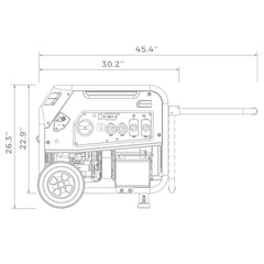 Firman H05753 Dual Fuel Portable Generator 5700W Electric Start 120/240V