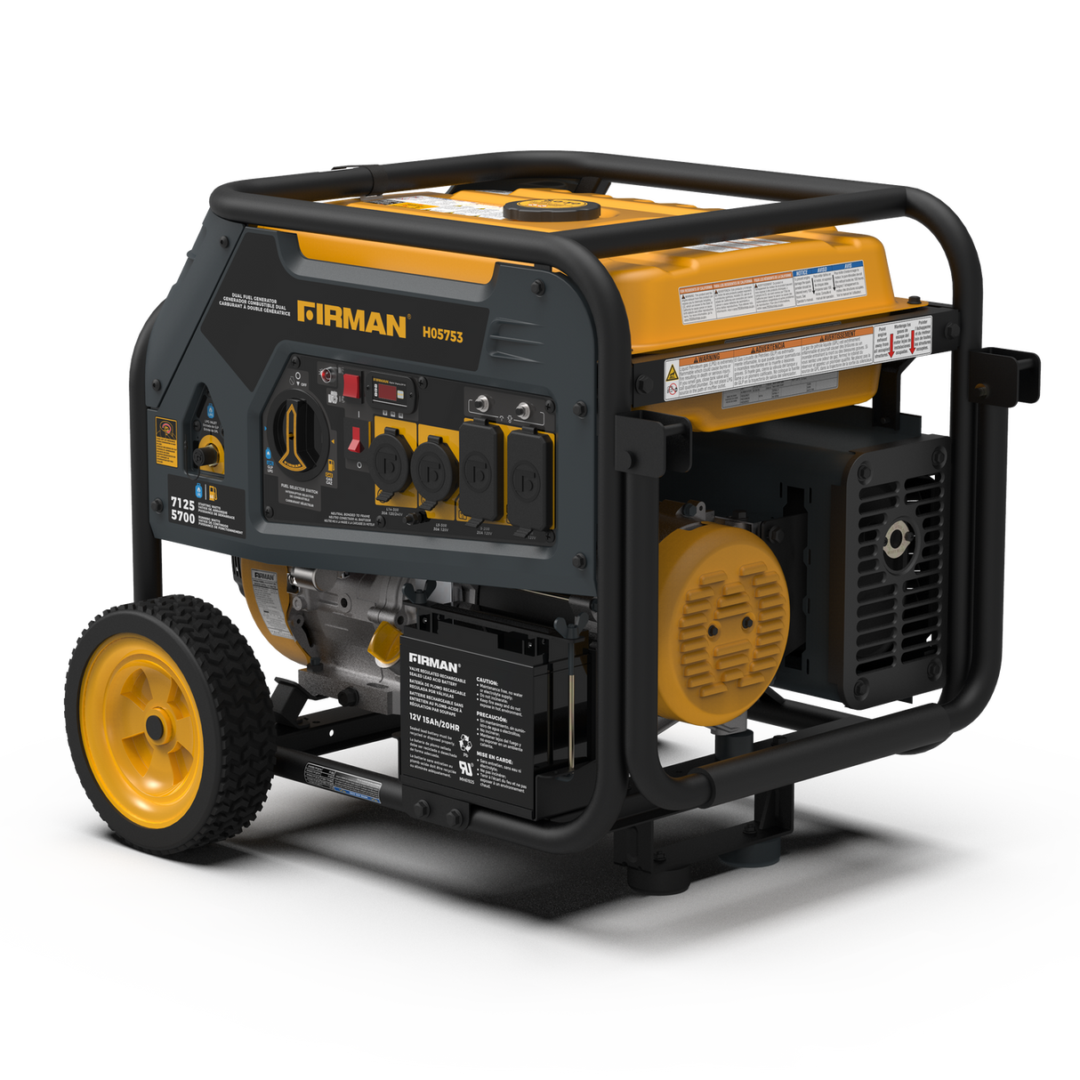 Firman H05753 Dual Fuel Portable Generator 5700W Electric Start 120/240V