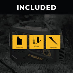 Firman W01784 Inverter Portable Generator 2100W Recoil Start