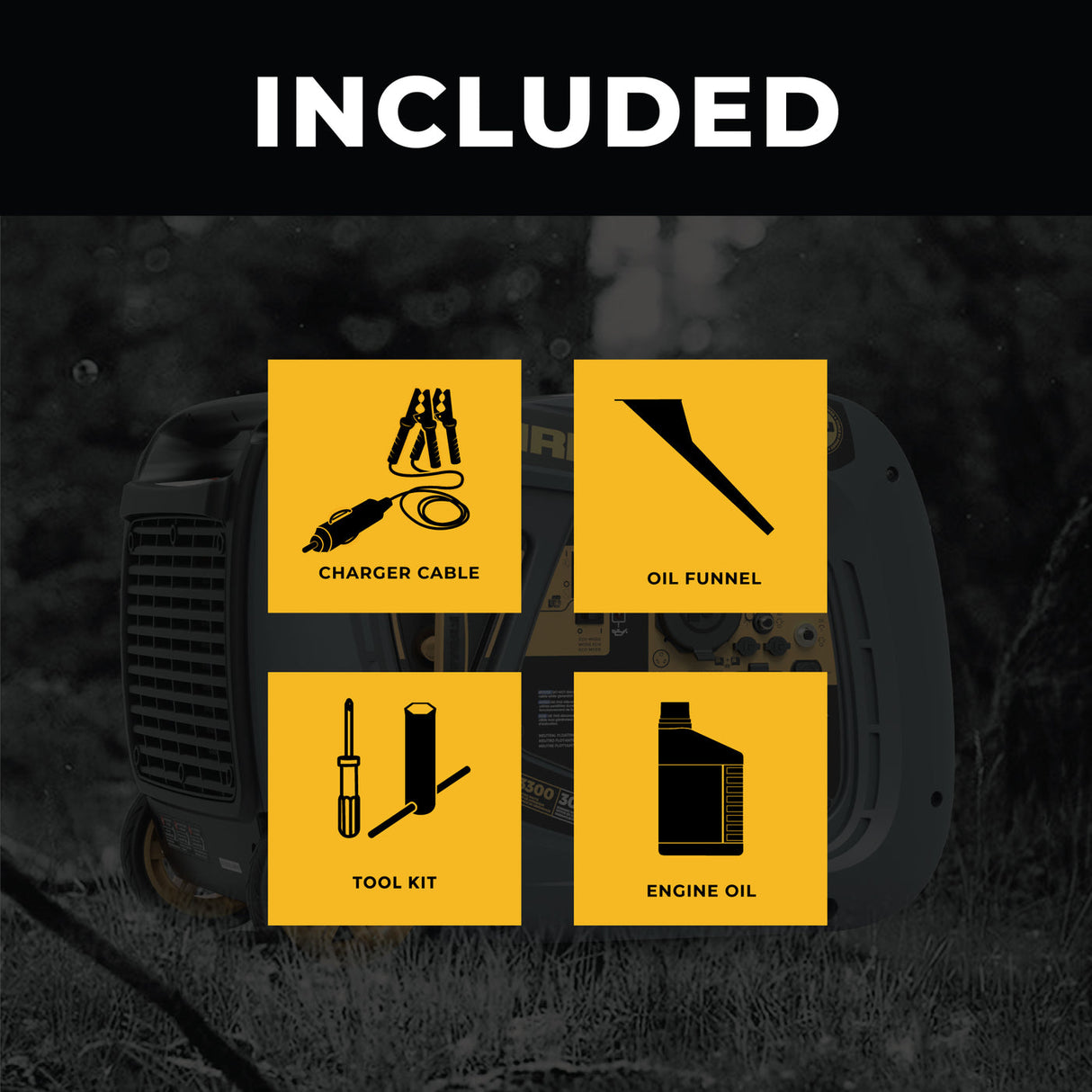 Firman W03081 Inverter Gas Portable Generator 3300W Recoil Start