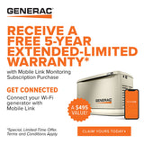 Generac 14/14 kW Air-Cooled Standby Generator, Alum Enclosure, 16 Circuit LC NEMA3