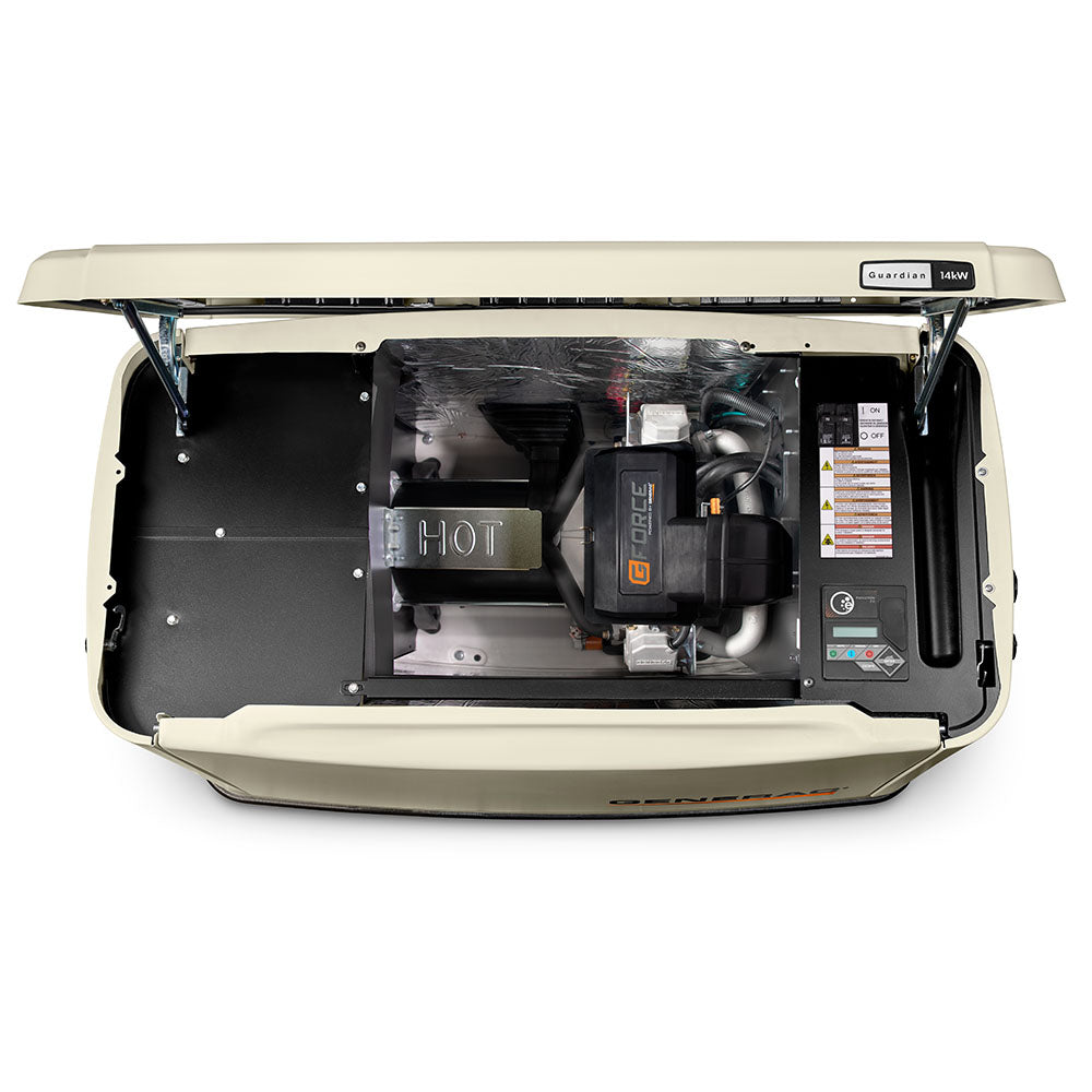 Generac 14/14 kW Air-Cooled Standby Generator, Alum Enclosure, 16 Circuit LC NEMA3