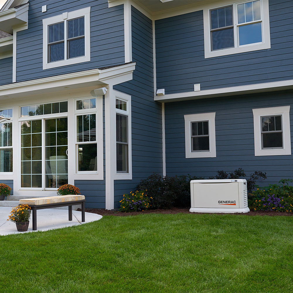 Generac 14/14 kW Air-Cooled Standby Generator, Alum Enclosure, 16 Circuit LC NEMA3