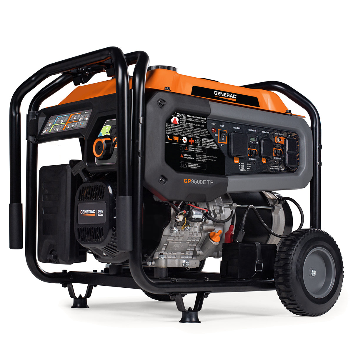 Generac GP9500E Tri-Fuel Portable Generator – 12,500 Starting Watts