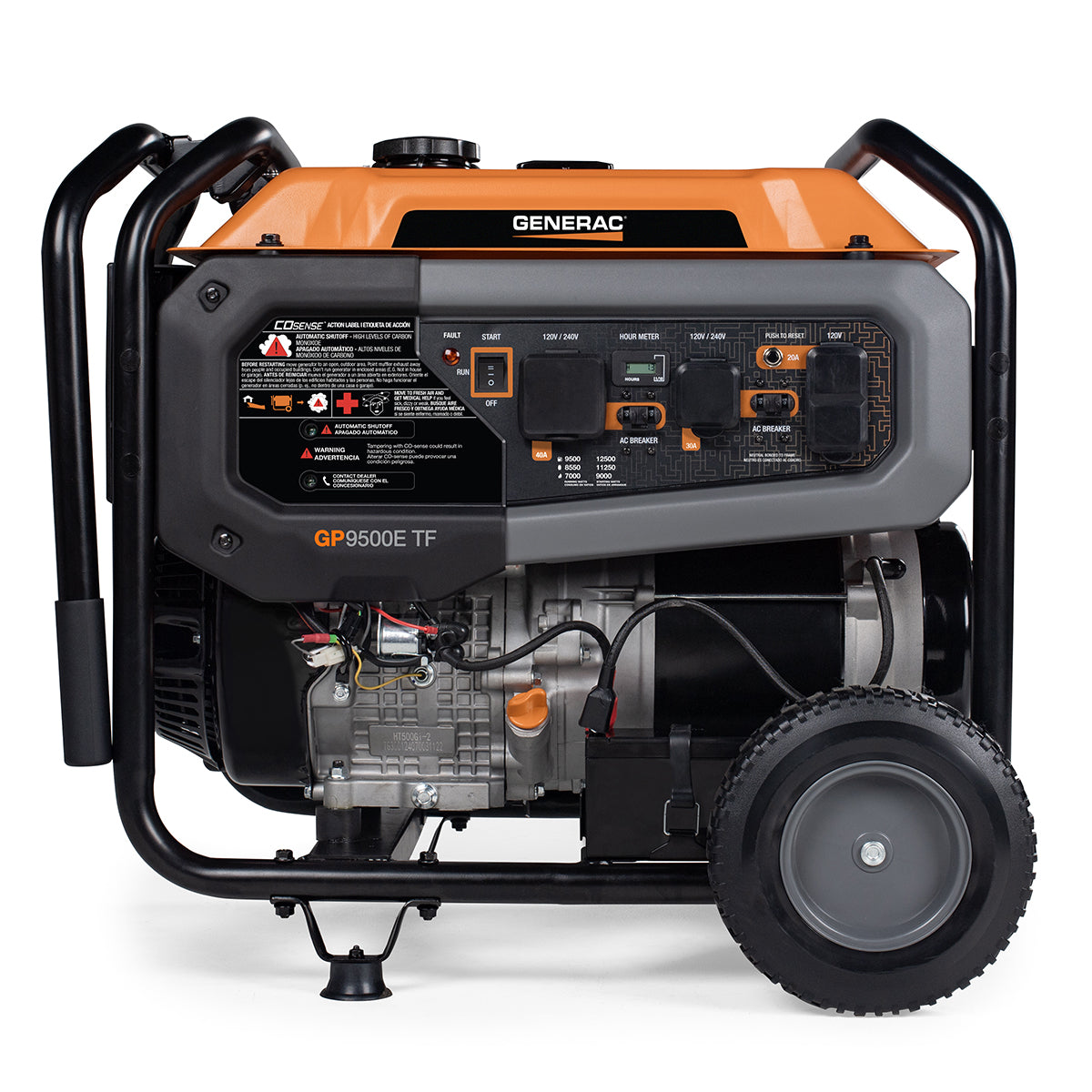 Generac GP9500E Tri-Fuel Portable Generator – 12,500 Starting Watts