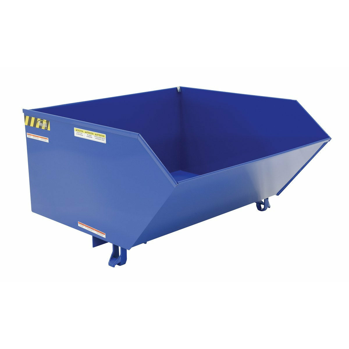 Vestil Steel Heavy Duty Low Profile Self Dumping Hopper 1 Cubic Yard 6000 Lb. Capacity Blue- H-100-HD