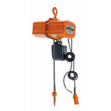 Vestil Steel Economy Chain Hoist with Chain Container 1 Phase 1000 Lb. Capacity Orange -H-1000-1