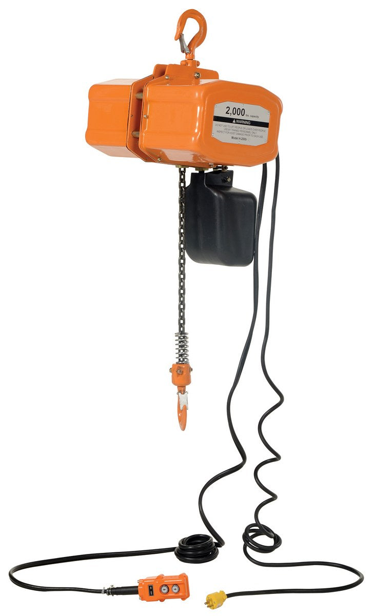 Vestil Economy Chain Hoists with Chain Container