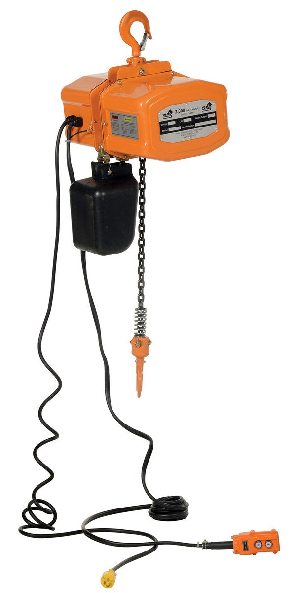 Vestil Economy Chain Hoists with Chain Container