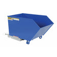 Vestil Steel Medium Duty Low Profile Self Dumping Hopper 1/2 Cubic Yard 4000 Lb. Capacity Blue- H-50-MD