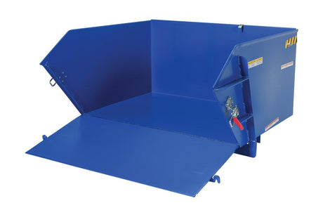Vestil Self-Dumping Steel Hoppers with Fold Down Front