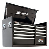Homak 41 in. H2Pro 8 Drawer Top Chest - Black