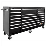 Homak 72 in. H2Pro Series 21 Drawer Rolling Cabinet, Black