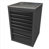 Homak RS PRO 22 in. 7-Drawer Side Cabinet, Black