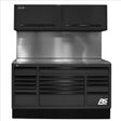 Homak 72 in. CTS Centralized Tool Storage with Solid Back Splash Set, Black