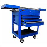 Homak 35" Pro Series 4-Drawer Slide-Top Service Cart Blu
