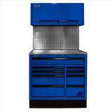 Homak 41 in. Centralized Tool Storage(CTS) Set includes Roller Cabinet,Canopy,Support Beams,Base Guard, Stainless Steel Top, Leg Levelers, and Tool Board Back Splash