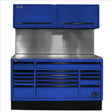 Homak 72 in. CTS Centralized Tool Storage with Tool Board Back Splash Set, Blue