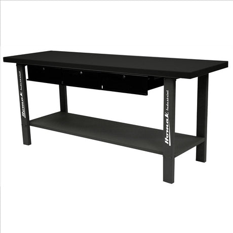 Homak 79" Industrial Steel Workbench 3-Drawers