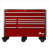 Homak 60 in. HXL 10-Drawer Roller Cabinet - Red