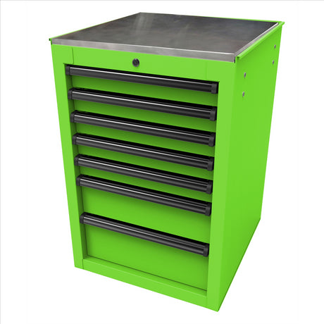 Homak RS PRO 22 in. 7-Drawer Side Cabinet, Lime Green