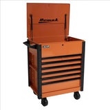 Homak 35 in. Pro Series 7-Drawer Service Cart, Orange