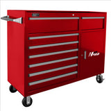 Homak 56 in. H2Pro Series 8 Drawer Rolling Cabinet, Red