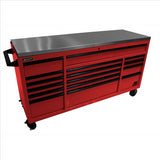 Homak 72" RS Roller Cabinet Red Stainless Steel Top