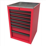 Homak RS PRO 22 in. 7-Drawer Side Cabinet, Red