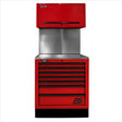 Homak CTS Set 36 in. with Solid Back Splash, Red