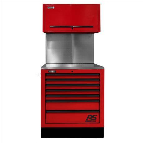 Homak CTS Set 36 in. with Solid Back Splash, Red