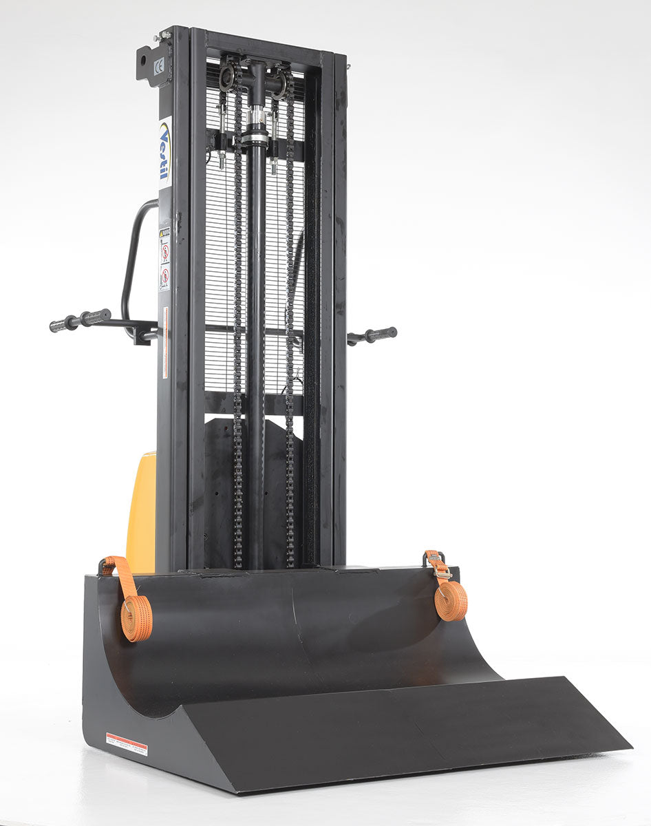 Vestil Roll Material Transporter with DC Powered Lift Feature