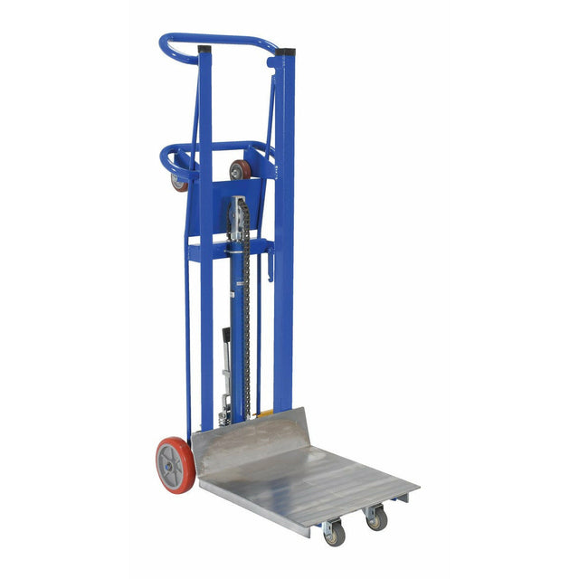 Vestil Steel Hydra Lift Cart 20 In. x 16-3/16 In. 750 Lb. Capacity Blue-HYDRA-4